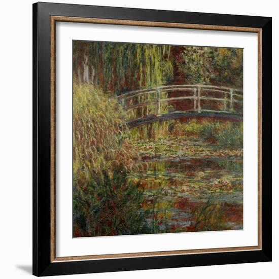 Water-Lily Pool, Harmony in Pink-Claude Monet-Framed Giclee Print