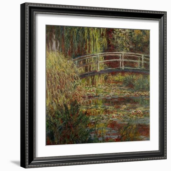 Water-Lily Pool, Harmony in Pink-Claude Monet-Framed Giclee Print