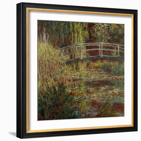 Water-Lily Pool, Harmony in Pink-Claude Monet-Framed Giclee Print