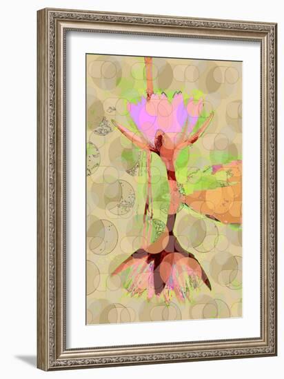 Water Lily Reflection-Scott J. Davis-Framed Giclee Print