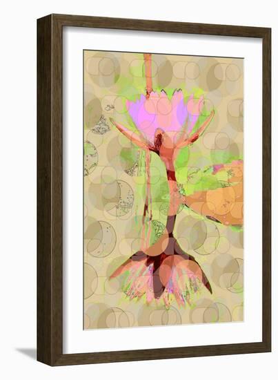 Water Lily Reflection-Scott J. Davis-Framed Giclee Print