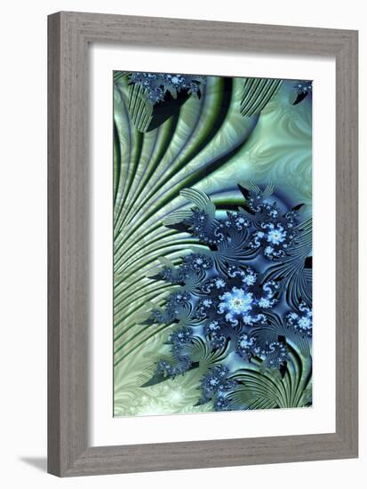 Water Lily-Fractalicious-Framed Giclee Print