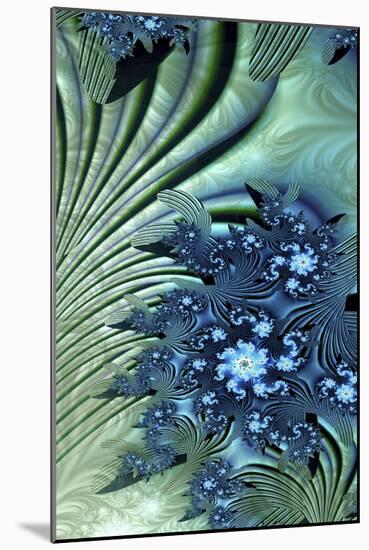 Water Lily-Fractalicious-Mounted Giclee Print