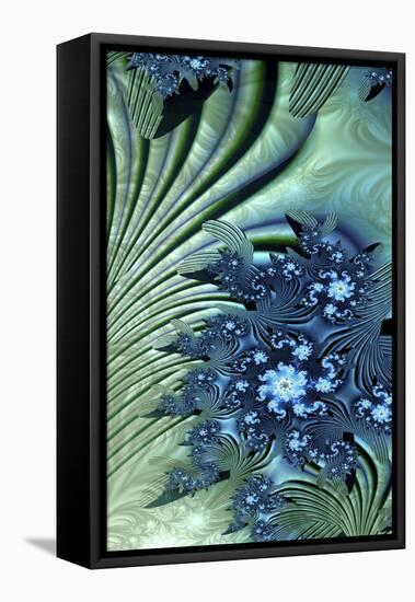 Water Lily-Fractalicious-Framed Premier Image Canvas