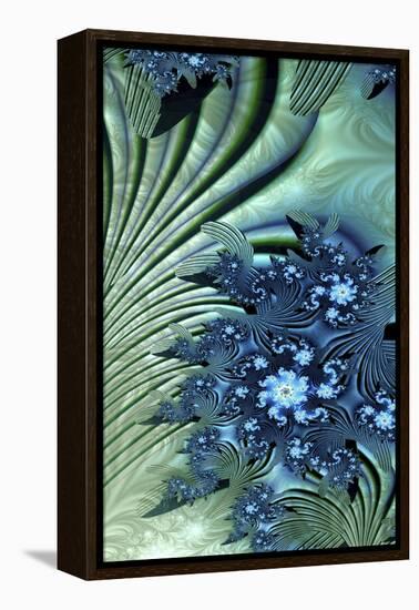 Water Lily-Fractalicious-Framed Premier Image Canvas