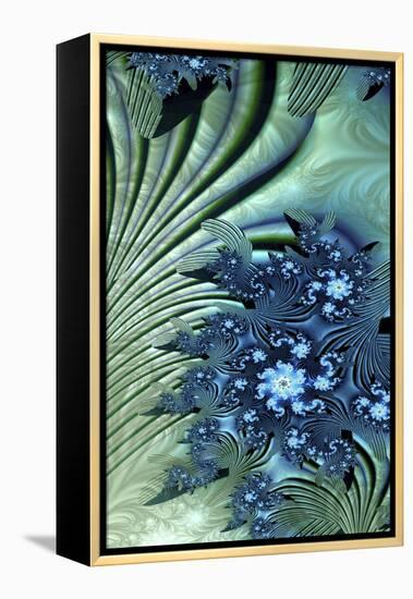 Water Lily-Fractalicious-Framed Premier Image Canvas