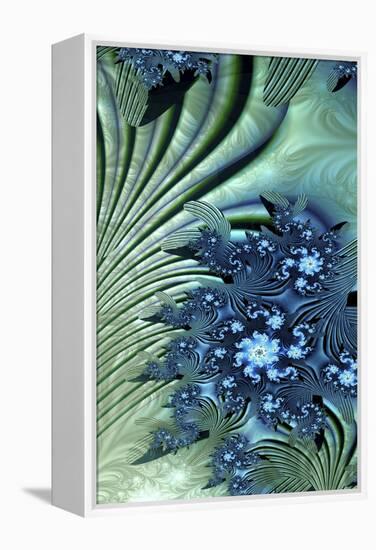 Water Lily-Fractalicious-Framed Premier Image Canvas