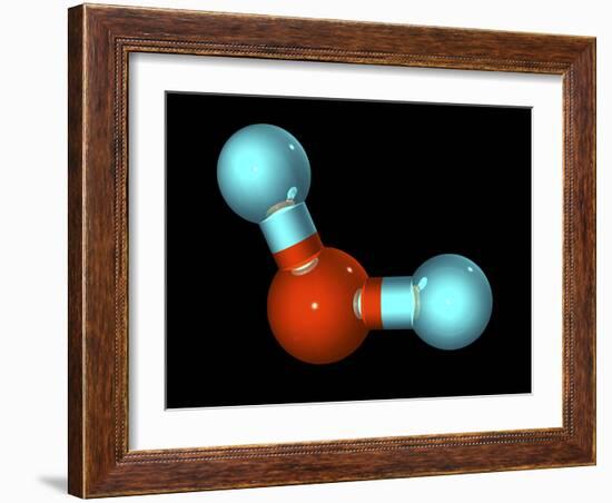 Water, Molecular Model-Laguna Design-Framed Photographic Print