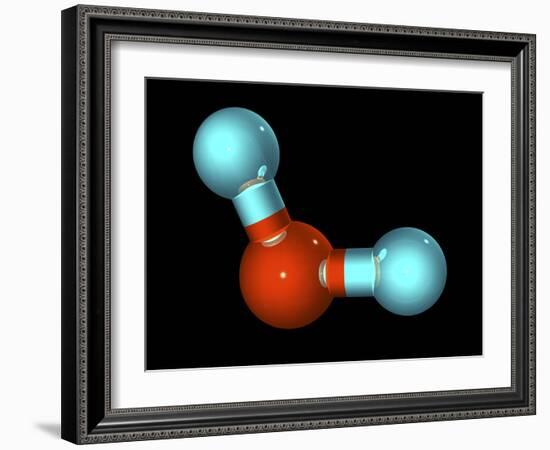 Water, Molecular Model-Laguna Design-Framed Photographic Print