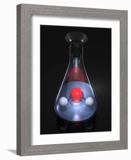 Water Molecule In a Flask, Artwork-Laguna Design-Framed Photographic Print