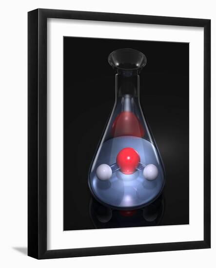 Water Molecule In a Flask, Artwork-Laguna Design-Framed Photographic Print