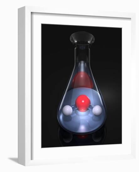 Water Molecule In a Flask, Artwork-Laguna Design-Framed Photographic Print