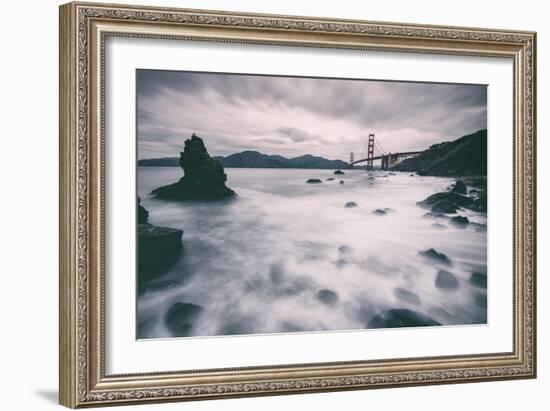 Water Movement at Marshall Beach - Golden Gate Bridge, San Francisco-Vincent James-Framed Photographic Print