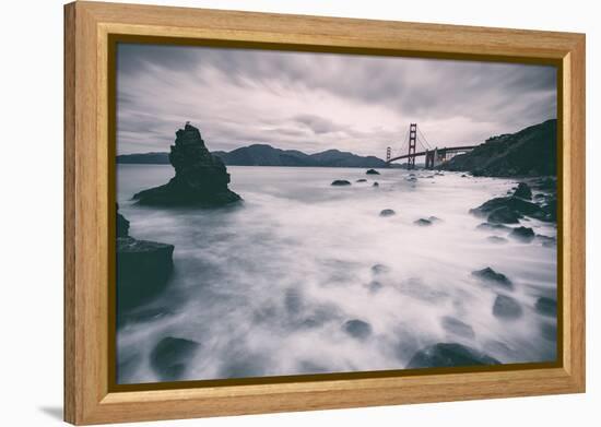 Water Movement at Marshall Beach - Golden Gate Bridge, San Francisco-Vincent James-Framed Premier Image Canvas