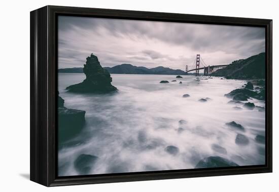 Water Movement at Marshall Beach - Golden Gate Bridge, San Francisco-Vincent James-Framed Premier Image Canvas