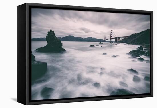 Water Movement at Marshall Beach - Golden Gate Bridge, San Francisco-Vincent James-Framed Premier Image Canvas