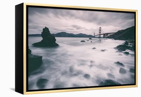 Water Movement at Marshall Beach - Golden Gate Bridge, San Francisco-Vincent James-Framed Premier Image Canvas