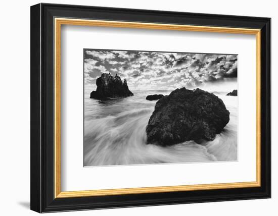 Water Movements, Malibu, California-null-Framed Art Print