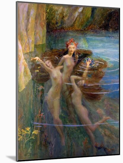 Water Nymphs, 1927-Gaston Bussiere-Mounted Giclee Print