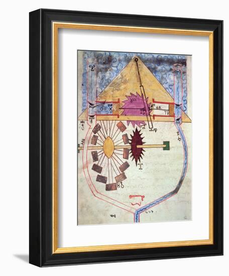 Water Pump, from "Treaty on Mechanical Procedures" by Al-Djazari, 1206-null-Framed Giclee Print