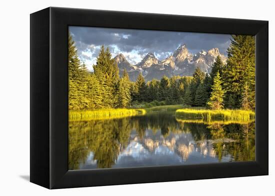 Water Reflection of the Teton Range-Richard Maschmeyer-Framed Premier Image Canvas