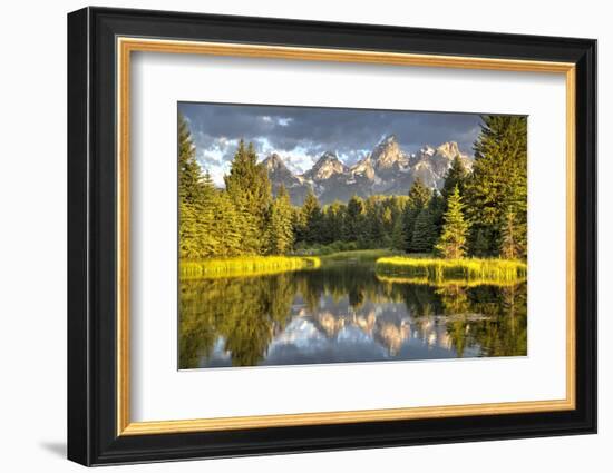 Water Reflection of the Teton Range-Richard Maschmeyer-Framed Photographic Print