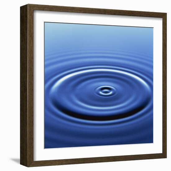 Water Ripples from Droplet-Roy Rainford-Framed Photographic Print