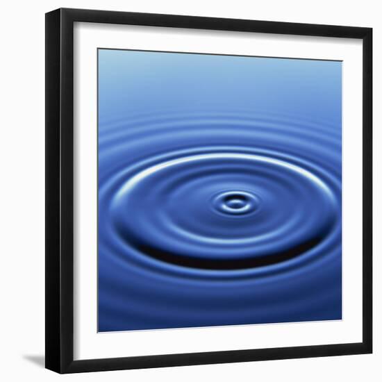 Water Ripples from Droplet-Roy Rainford-Framed Photographic Print