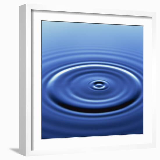 Water Ripples from Droplet-Roy Rainford-Framed Photographic Print