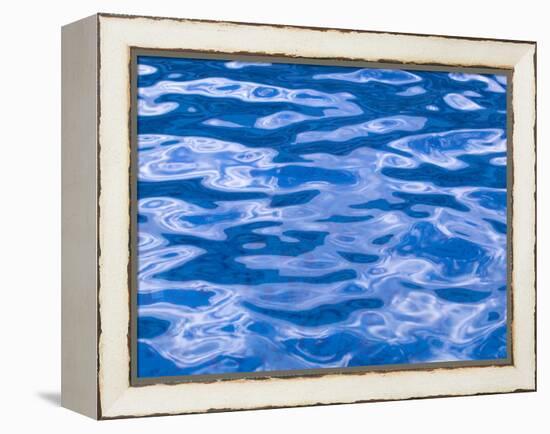 Water Ripples in Swimming Pool, Grande Terre, Guadaloupe, Caribbean-Walter Bibikow-Framed Premier Image Canvas