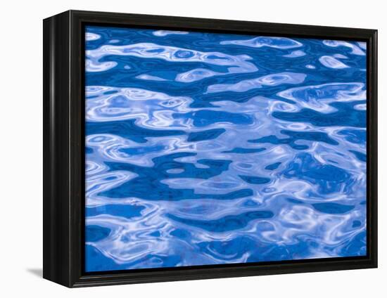 Water Ripples in Swimming Pool, Grande Terre, Guadaloupe, Caribbean-Walter Bibikow-Framed Premier Image Canvas