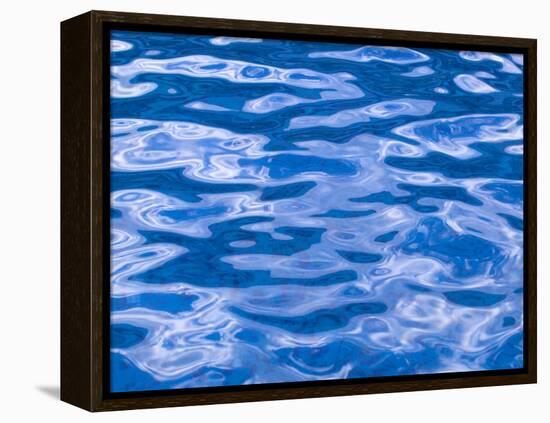 Water Ripples in Swimming Pool, Grande Terre, Guadaloupe, Caribbean-Walter Bibikow-Framed Premier Image Canvas