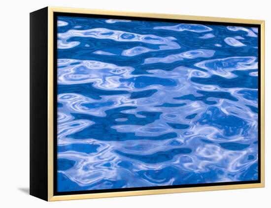 Water Ripples in Swimming Pool, Grande Terre, Guadaloupe, Caribbean-Walter Bibikow-Framed Premier Image Canvas