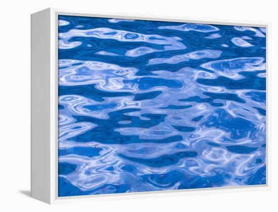 Water Ripples in Swimming Pool, Grande Terre, Guadaloupe, Caribbean-Walter Bibikow-Framed Premier Image Canvas