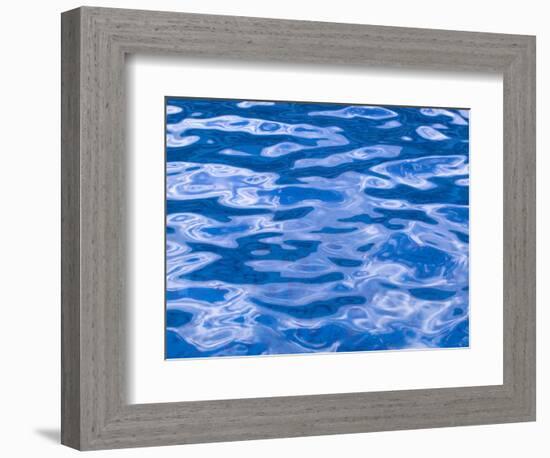 Water Ripples in Swimming Pool, Grande Terre, Guadaloupe, Caribbean-Walter Bibikow-Framed Photographic Print