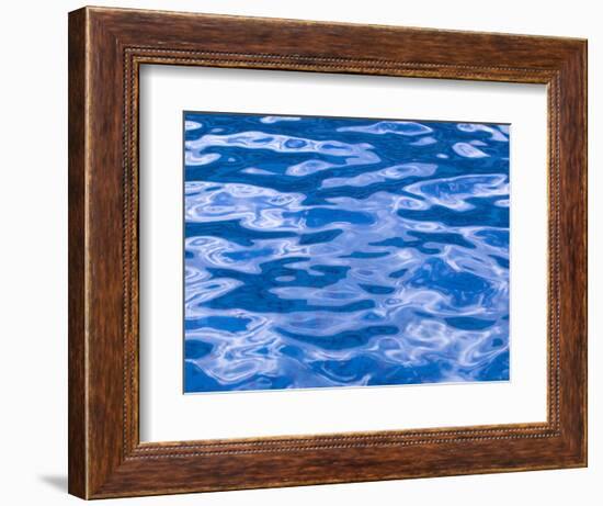 Water Ripples in Swimming Pool, Grande Terre, Guadaloupe, Caribbean-Walter Bibikow-Framed Photographic Print