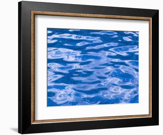 Water Ripples in Swimming Pool, Grande Terre, Guadaloupe, Caribbean-Walter Bibikow-Framed Photographic Print