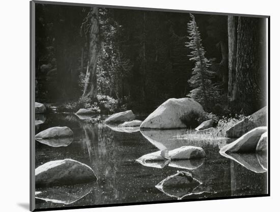 Water, Rock, Tree Reflection, High Sierra, c. 1970-Brett Weston-Mounted Photographic Print