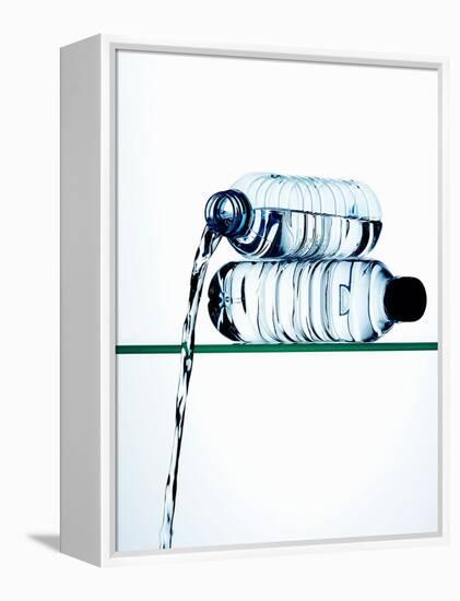 Water Running Out of a Plastic Bottle-Hermann Mock-Framed Premier Image Canvas