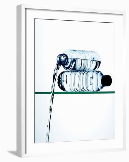 Water Running Out of a Plastic Bottle-Hermann Mock-Framed Photographic Print