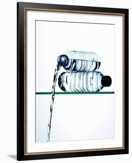 Water Running Out of a Plastic Bottle-Hermann Mock-Framed Photographic Print