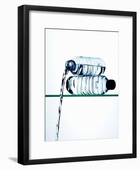 Water Running Out of a Plastic Bottle-Hermann Mock-Framed Photographic Print