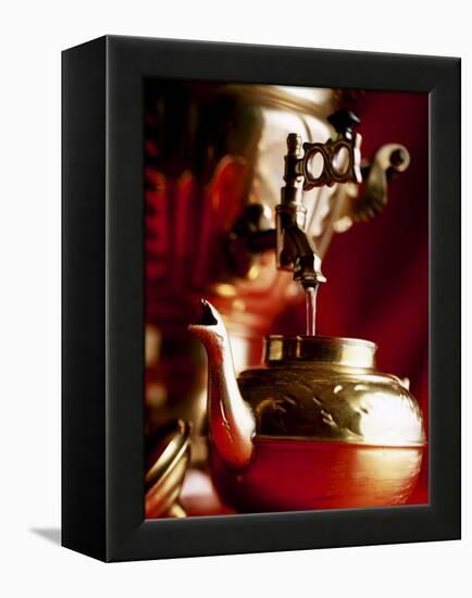 Water Running out of Samovar into a Pot-Michael Boyny-Framed Premier Image Canvas