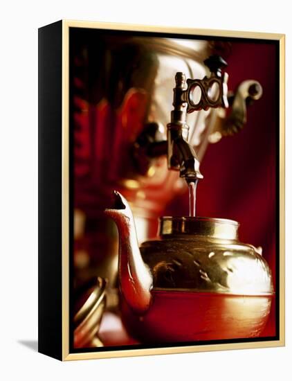 Water Running out of Samovar into a Pot-Michael Boyny-Framed Premier Image Canvas