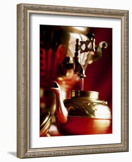 Water Running out of Samovar into a Pot-Michael Boyny-Framed Photographic Print