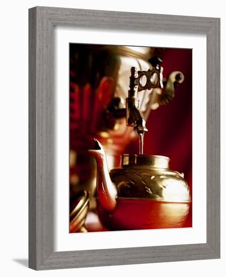 Water Running out of Samovar into a Pot-Michael Boyny-Framed Photographic Print
