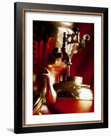 Water Running out of Samovar into a Pot-Michael Boyny-Framed Photographic Print