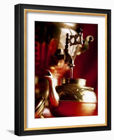 Water Running out of Samovar into a Pot-Michael Boyny-Framed Photographic Print