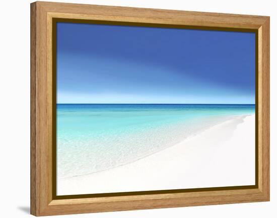 Water's Edge V-Maggie Olsen-Framed Stretched Canvas