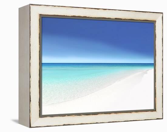 Water's Edge V-Maggie Olsen-Framed Stretched Canvas